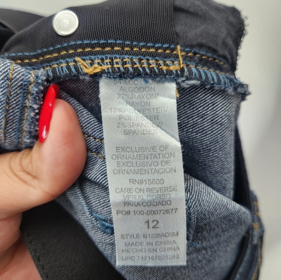 Democracy Ab technology Jeans Womens 12 Dark Blue Denim Skinny Ankle - Picture 6 of 10